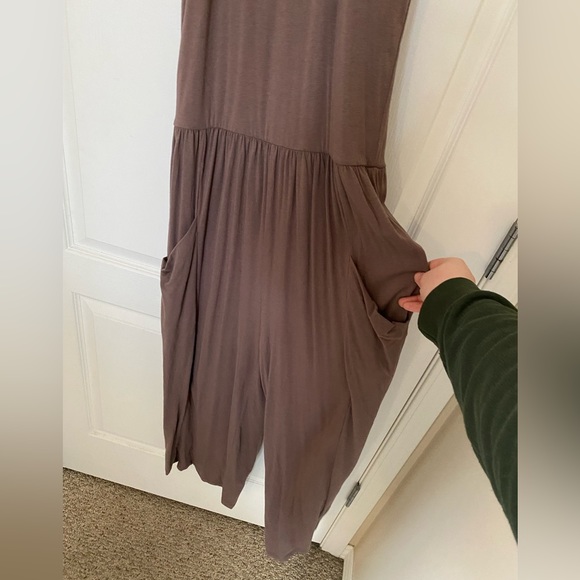 Oak & Fort Brown Halter Jumpsuit - Picture 2 of 4